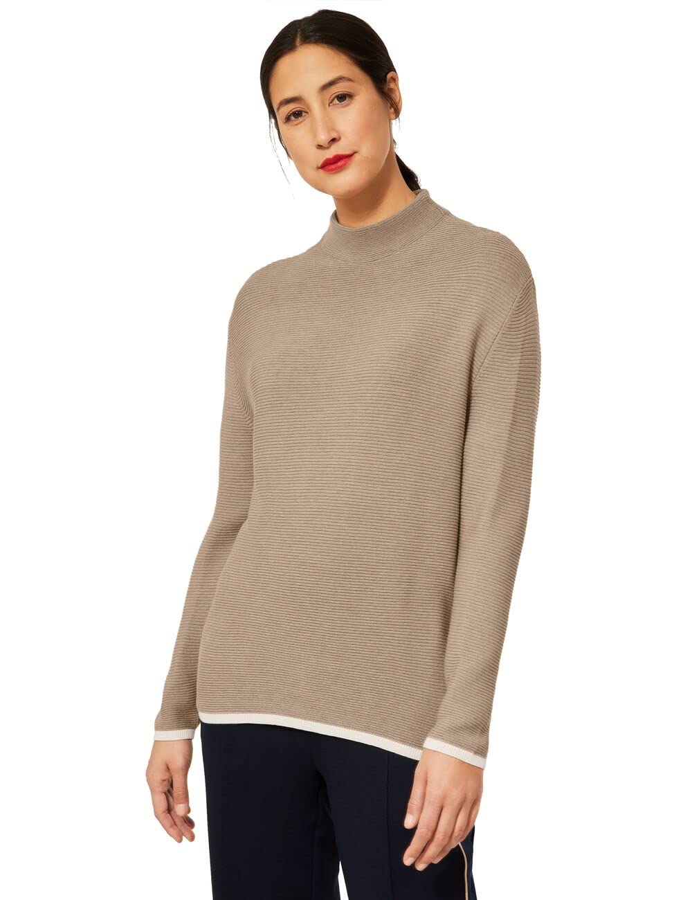 Street One Damen Strickpullover 36 Buff Sand, 36 Buff Sand