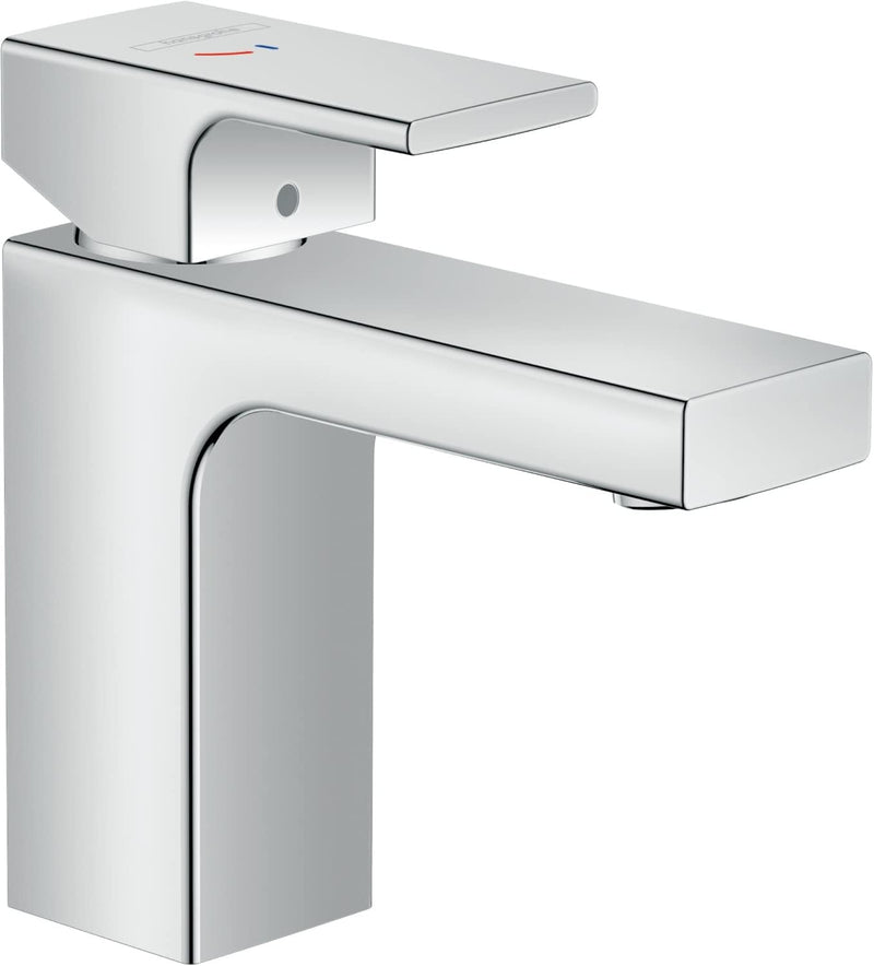 hansgrohe Waschtischarmatur Vernis Shape, Wasserhahn Bad mit Auslauf Höhe 100 mm, mit Zugstange, Bad