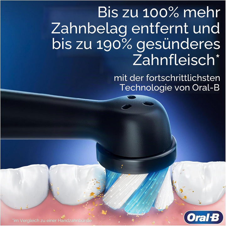 Oral-B iO Series 6N Elektrische Zahnbürste, Bluetooth, 5 Putzmodi, 2 Bürsten, 1 Reisetasche, Weiss/R