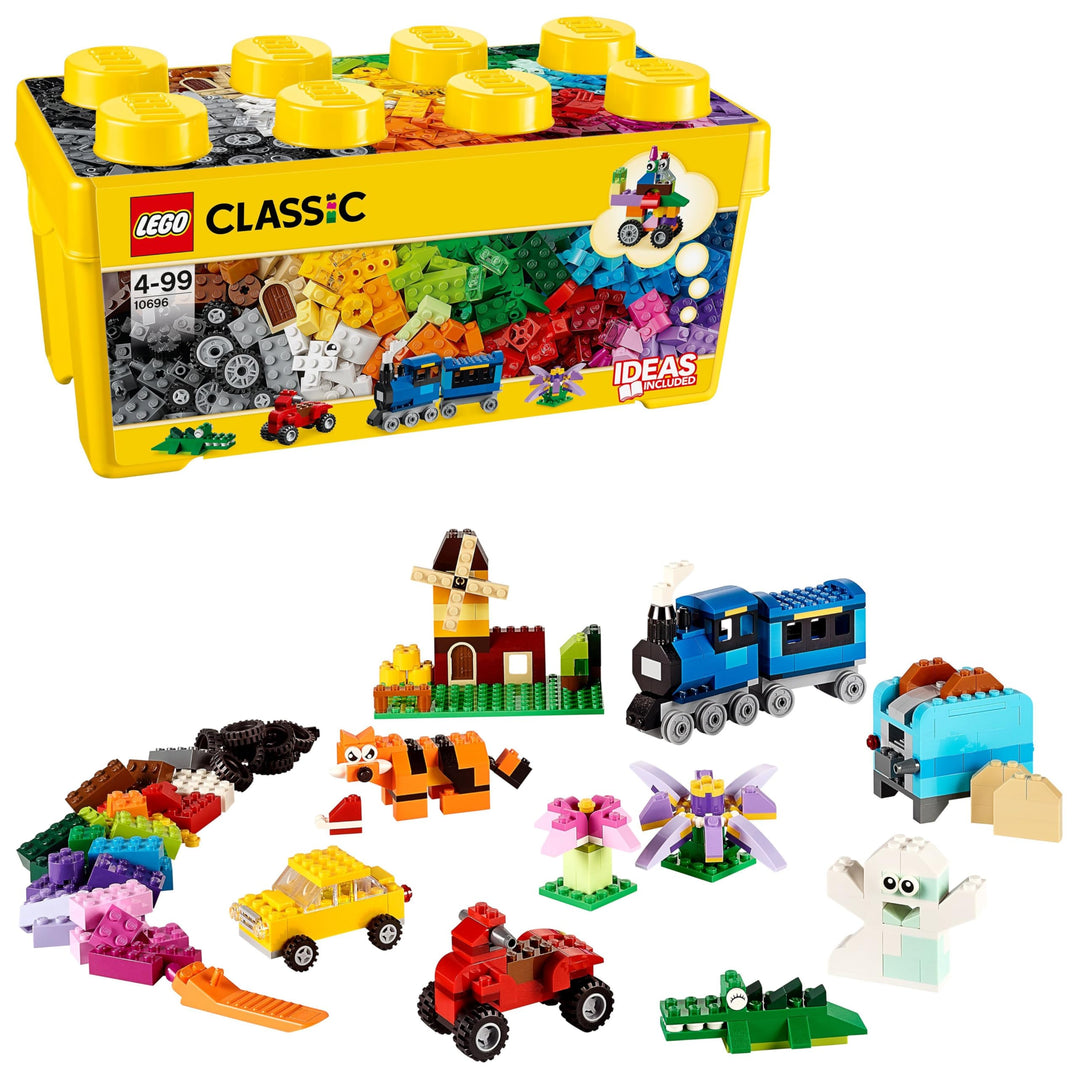 LEGO 10696 Classic Mittelgrosse Bausteine-Box, Bausteine mit Aufbewahrungsbox für Kinder, Geschenk f