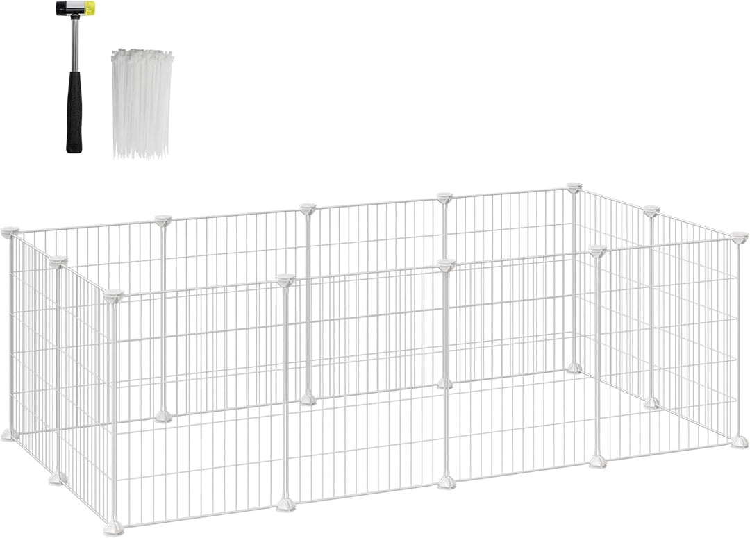 SONGMICS Freilauf, DIY-Kleintiergehege, KleintierkÄfig, Welpenauslauf, Kaninchen, Meerschweinchen, M