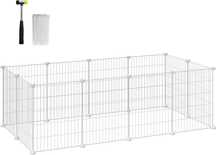 SONGMICS Freilauf, DIY-Kleintiergehege, KleintierkÄfig, Welpenauslauf, Kaninchen, Meerschweinchen, M