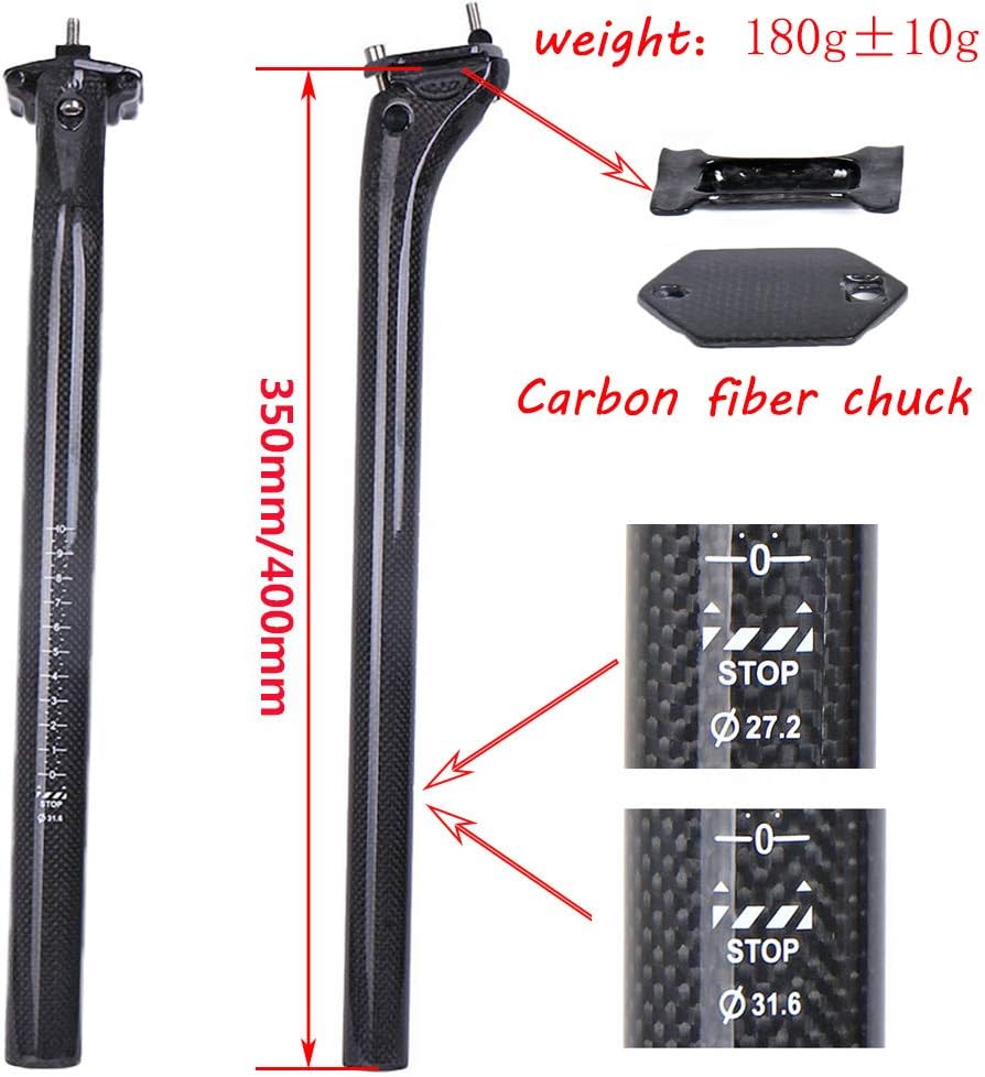 ESEN SP 3k Carbon 27,2/31,6mm * 350 / 400mm Radfahren Fahrrad Sattelstütze Mountainbike/Rennrad BMX