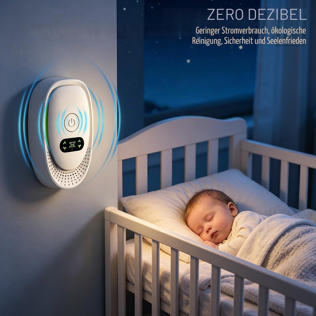 2er Pack Mini Luftreiniger Plug-In, 40 Millionen Negative Ionen Ionisator, Geruchsentferner für Rauc