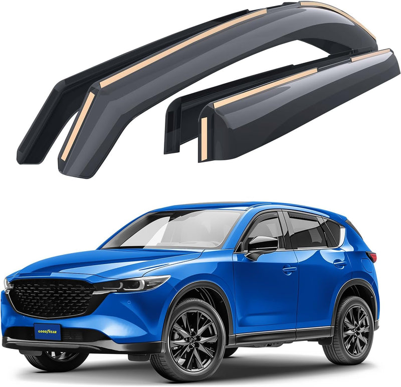 Goodyear Windabweiser für Mazda CX-5 2017-2023 Autofenster Regenschutz, Regenabweiser, Integrierte D