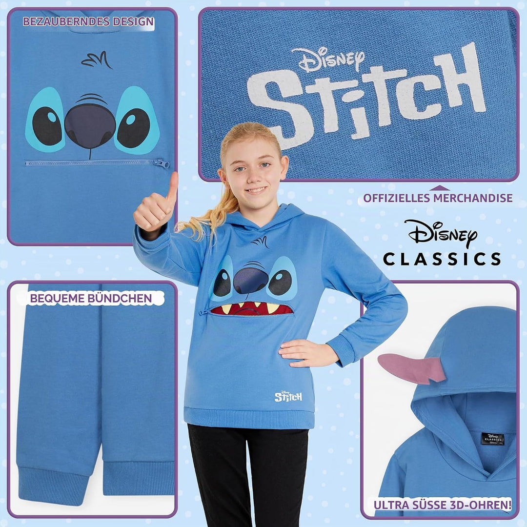 Disney Stitch Pullover Mädchen, Warm, Weich &amp; Trendy, Hoodie Kapuzenpullover für Kinder, Geschenke f