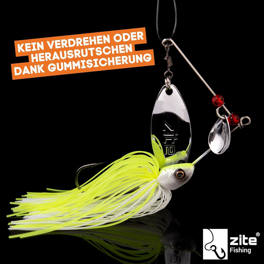 Zite Fishing Inzite Rotator Spinnerbait Set | 5 STK Spinnköder Zander, Barsch, Hecht 10g, 16g, 21g |