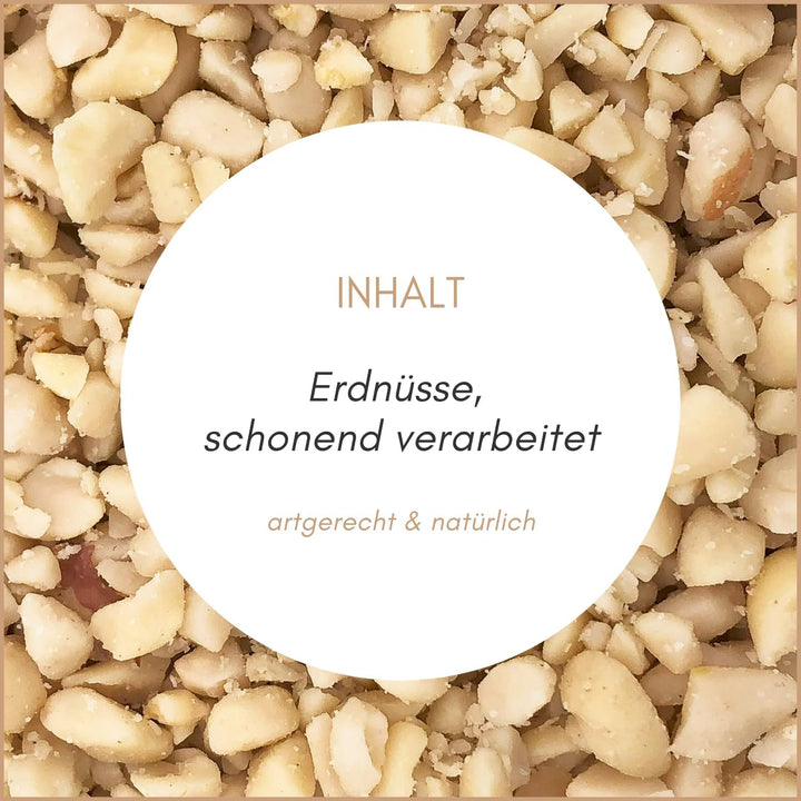 SUPRAVIT gehackte Erdnüsse Vogelfutter | fettreiche Erdnusskerne gehackt für Vögel | 5kg Erdnussbruc