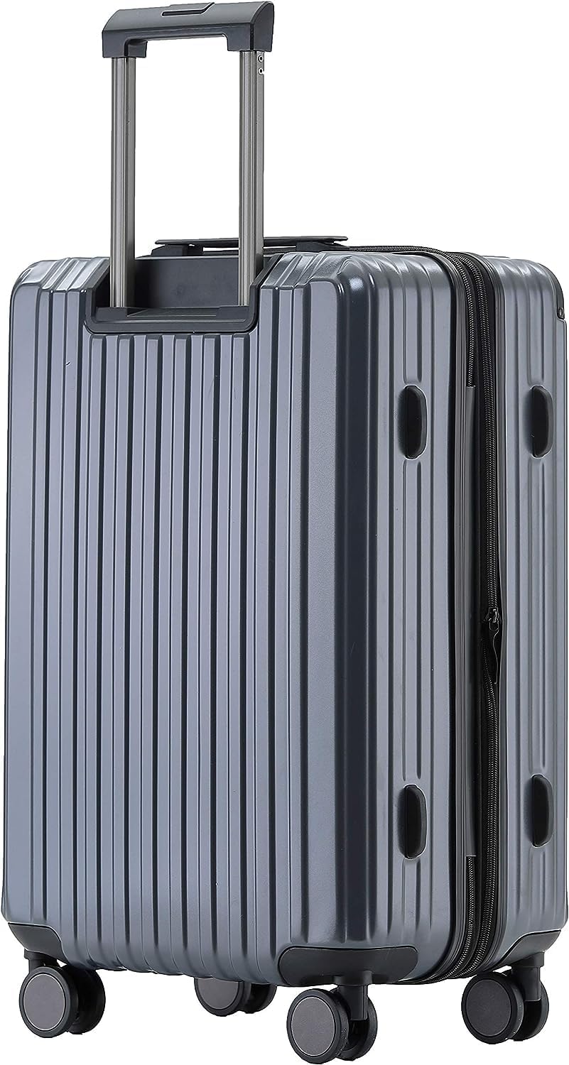 Münicase M816 TSA-Schloss Koffer Reisekoffer Trolley Kofferset Hardschale Boardcase (Grey, Grosser K
