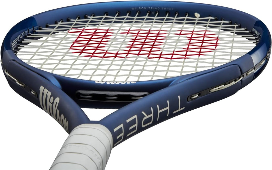 Wilson Tennisschläger Triad Three, Carbonfaser, Kopflastige Balance, 277 g 4 Blue, 4 Blue