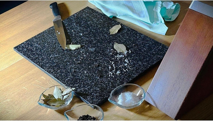 Granit Schneidebrett 30×20 cm Servierplatte Küchenbrett Made in Germany Schneideplatte aus Granit PR