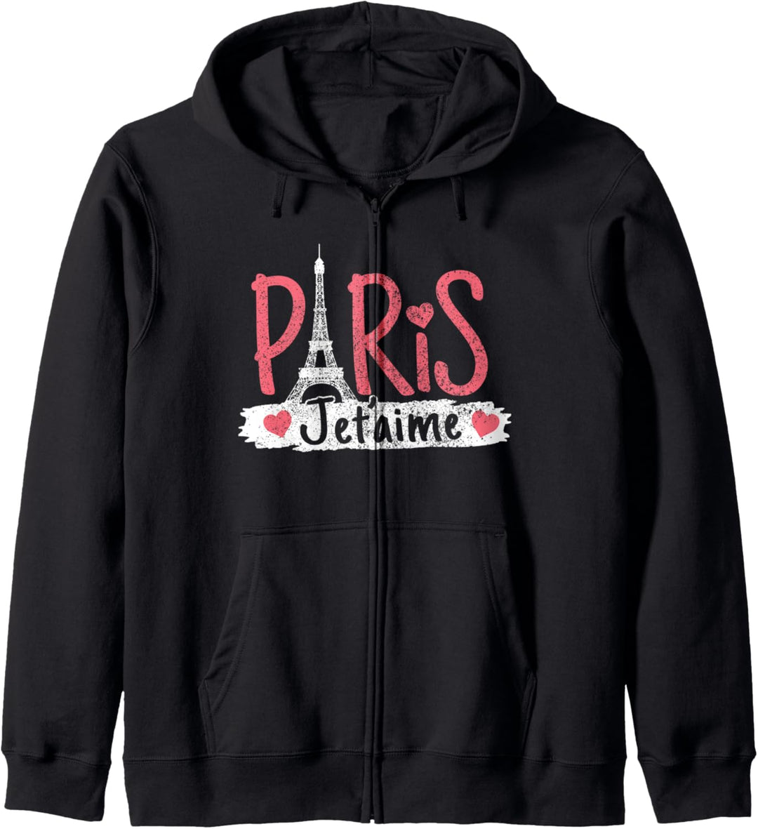 Paris Je t'aime Eiffelturm Frankreich Souvenir Geschenk Kapuzenjacke