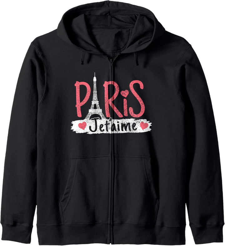 Paris Je t'aime Eiffelturm Frankreich Souvenir Geschenk Kapuzenjacke