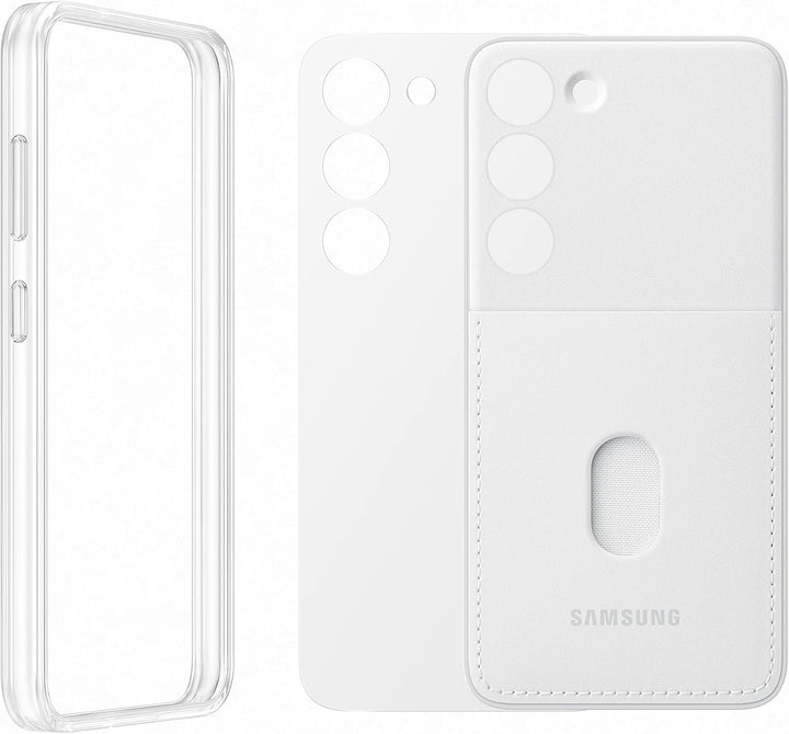 Samsung Frame Smartphone Case EF-MS911 für Galaxy S23, Handy-Hülle, Durchsichtig, Kratzfest, Rahmen,