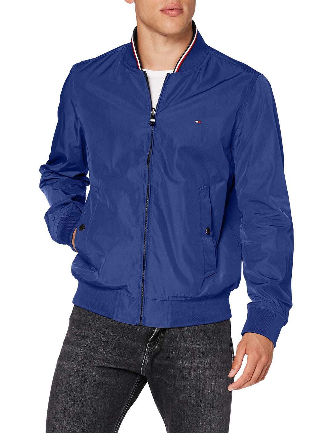 Tommy Hilfiger Herren Reversible Bomber Hose, Blue Ink, L