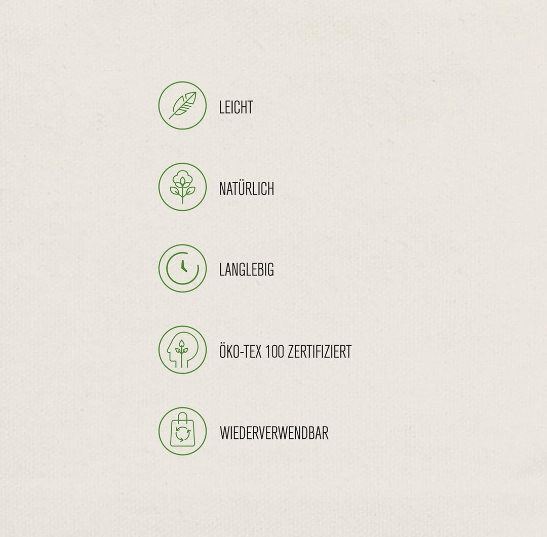 Cottonbagjoe Baumwolltaschen | 38x42 cm | unbedruckt | mit zwei langen Henkeln | bemalbar | Öktex 10