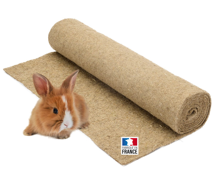 La cordeline Teppich für Nagetiere, Hanf, 50 cm x 2 m, für Kaninchen, Meerschweinchen, Natur