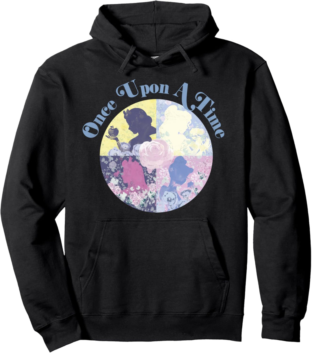 Disney Princess Once Upon A Time Group Circle Silhouette Pullover Hoodie