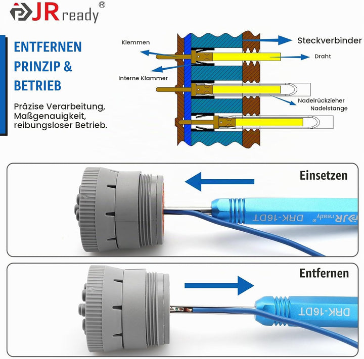 JRready ST5231-08 Deutsch Stecknadel Auspinwerkzeug Kit Für 12