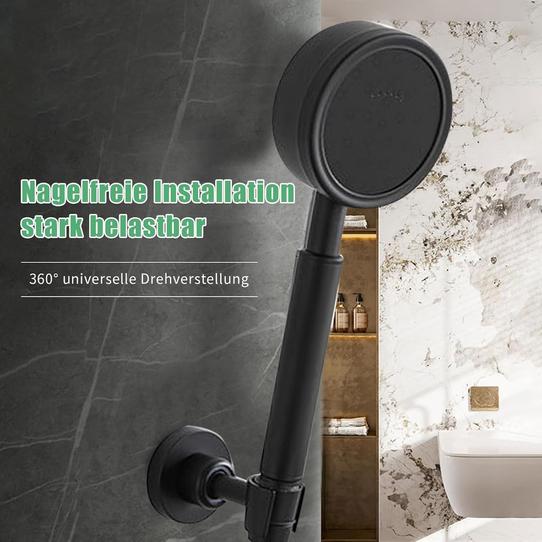 Handbrause Halterung, Verstellbarer Brausehalter, 360° Drehbar Duschkopfhalterung, Universel Edelsta