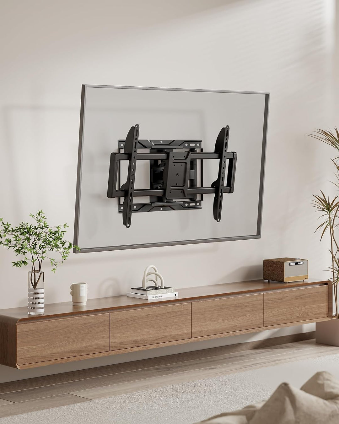 monTEK Full Motion TV Wandhalterung für 37–84 Zoll Fernseher bis 50kg, Wandhalterung Fernseher mit s