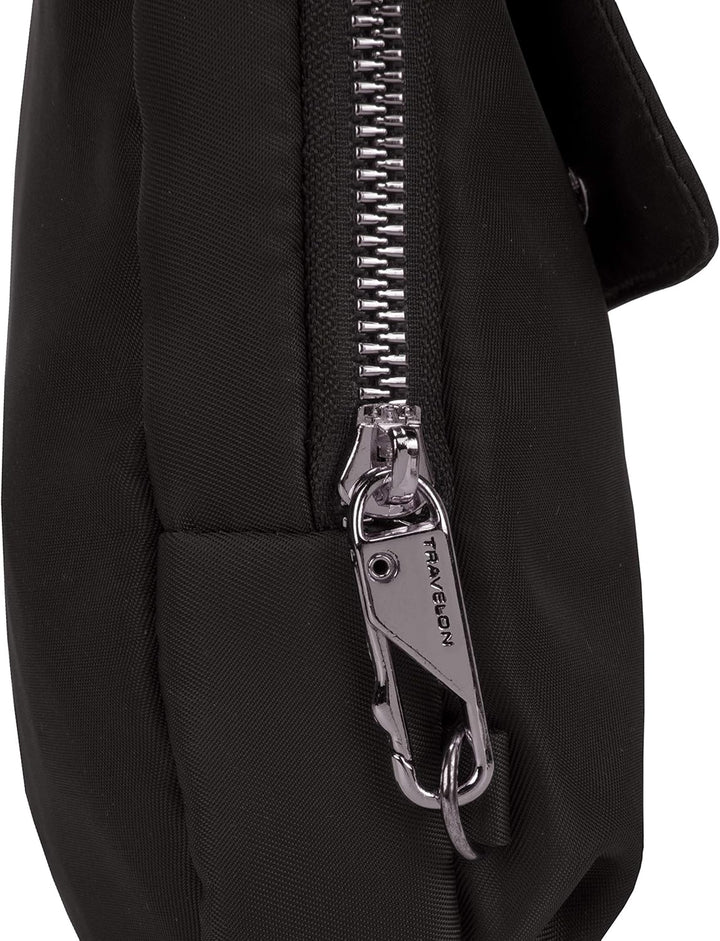 Travelon Damen Anti-theft Tailored Crossbody Phone Pouch Umhängetasche Einheitsgrösse Onyx, Einheits