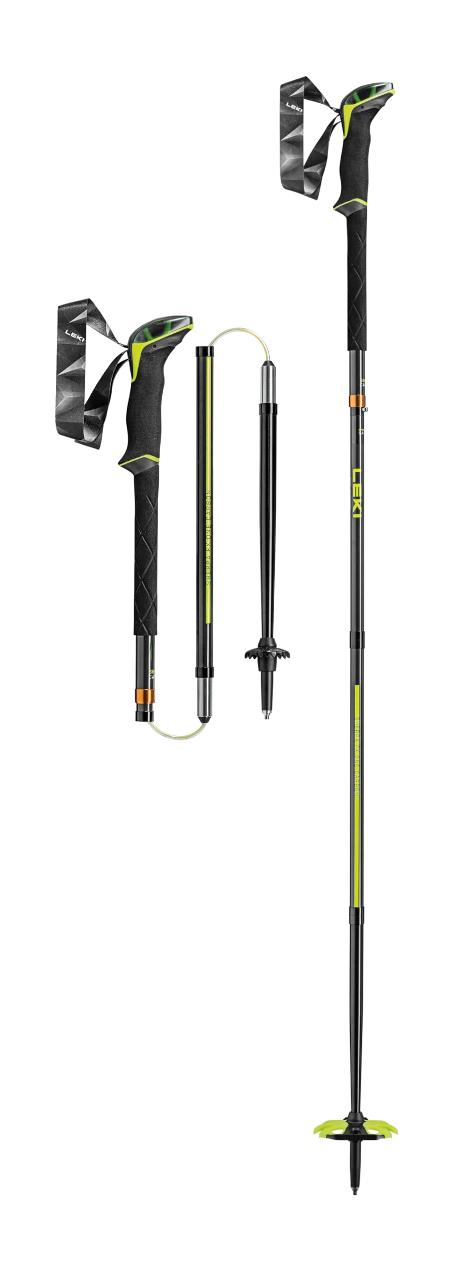 LEKI Sherpa FX.One Carbon Stöcke (38)135 naturalcarbon - neongelb - white, (38)135 naturalcarbon - n