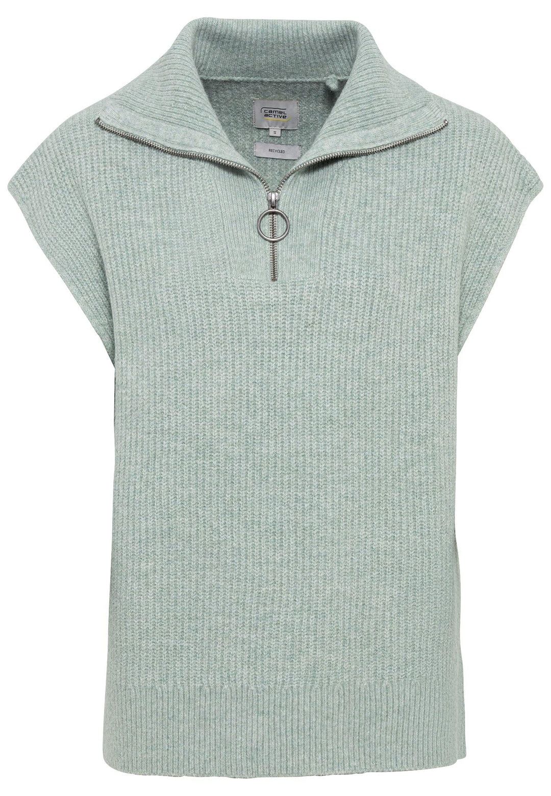 camel active Damen Ärmelloser Troyer aus recyceltem Material M Weiss, M Weiss