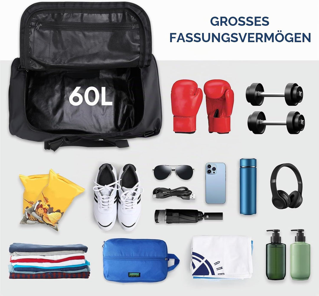 Haimont Reisetasche Sporttasche mit robusten Reisetaschen für Männer und Frauen, Camping mit umwande