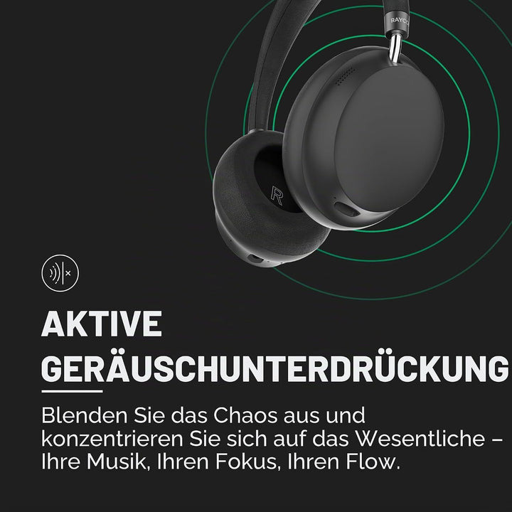 Raycon Essential Kopfhörer – Kabellose Bluetooth Over-Ear-Kopfhörer, mit Hybrid-aktiver Geräuschunte