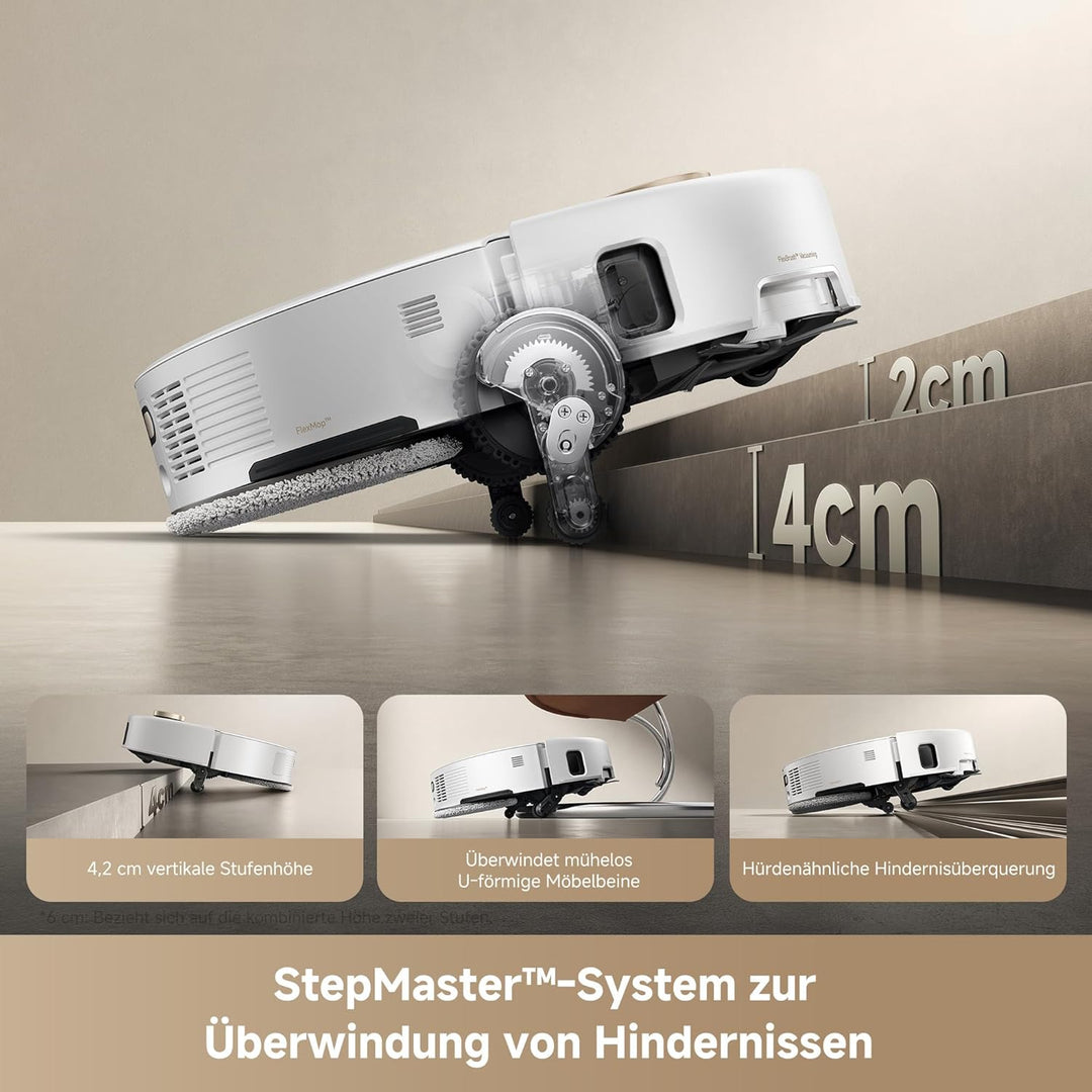 Mova V50 Ultra Complete Saugroboter mit Wischfunktion, Einer Saugkraft von 24.000 Pa, anhebbare Navi