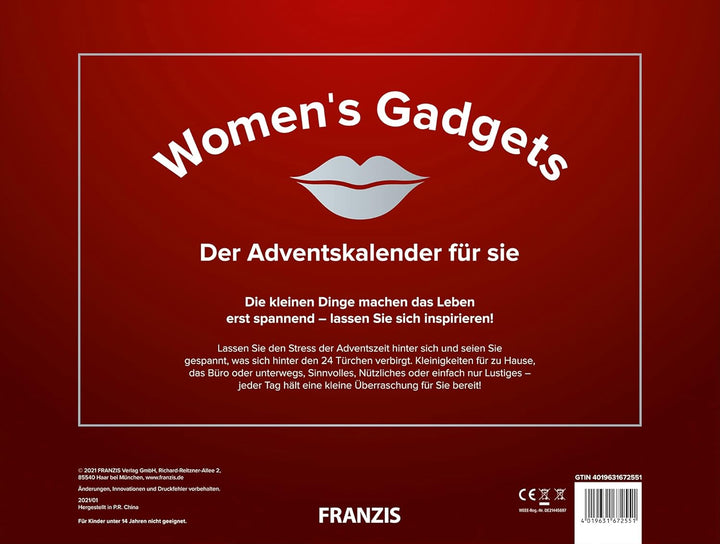 FRANZIS 67255 - Women's Gadgets - Der Adventskalender für sie 2021, 24 Überraschungen, die Frauenher