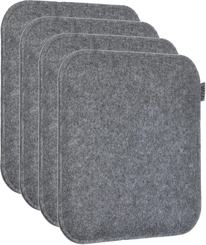 Brandsseller Sitzkissen Filz Eckig Stuhlkissen Sitzpolster Auflagen - 35 x 35 x 2 cm (4er-Vorteilspa