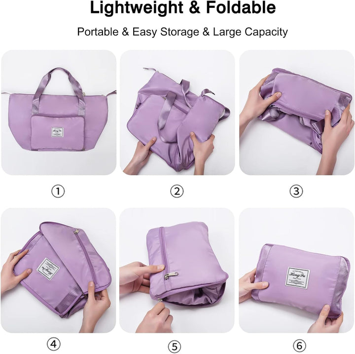 FANDARE Reisetaschen Handgepäck Tasche Faltbare Sporttasche Übernachtung Tote Handtasche Damen Herre