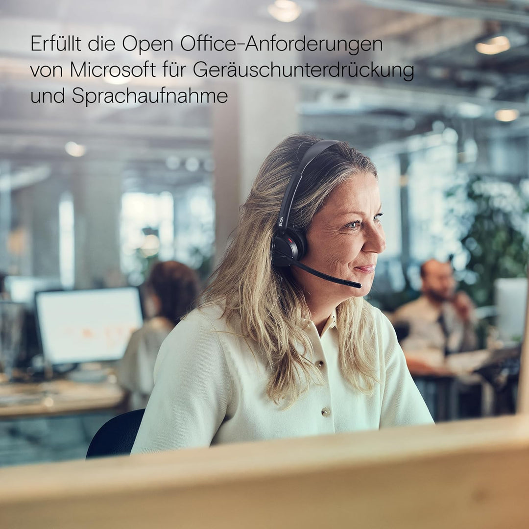 EPOS Impact 500 ANC Kabelloses Headset – Teams Zertifiziert mit USB-C & USB-A Konnektivität – Fortsc