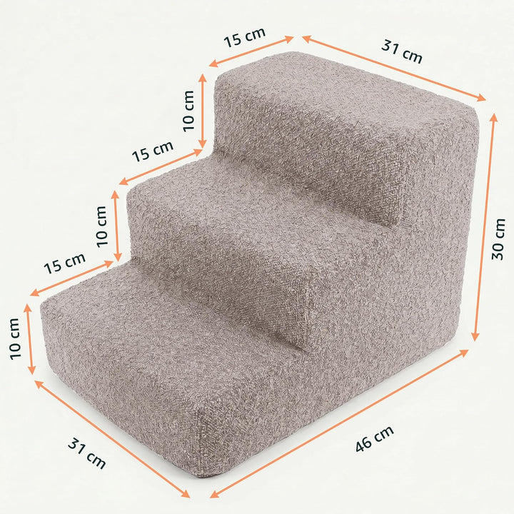 murando Hundetreppe für Kleine Hunde 3 Stufen - Haustiertreppe 30 cm Hoch für Bett, Sofa, Treppe für