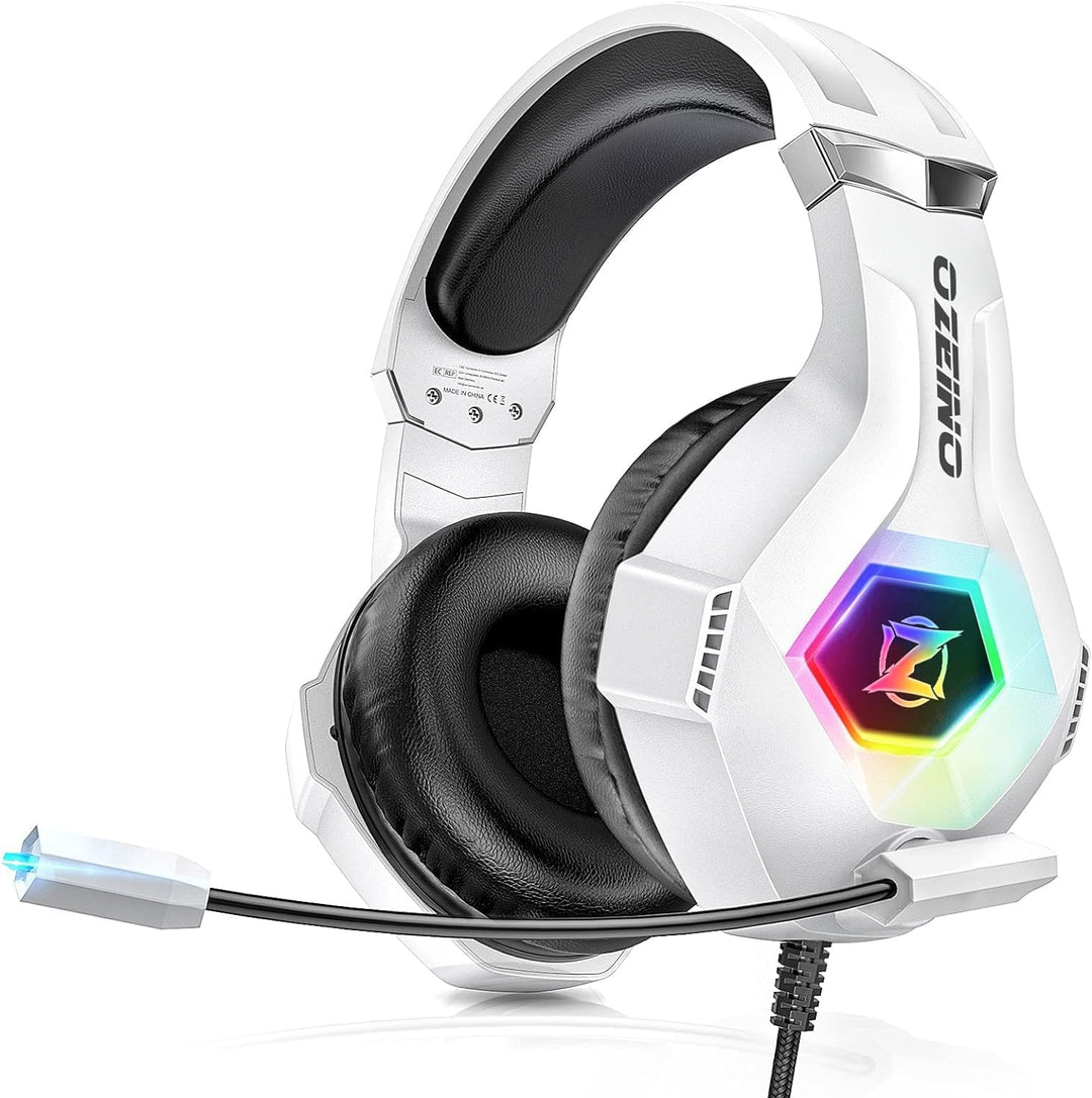 Ozeino Gaming Headset für Ps4/Ps5/Pc/Xbox 360 with 3D Surround Sound Headset mit Mikrofon Kopfhörer