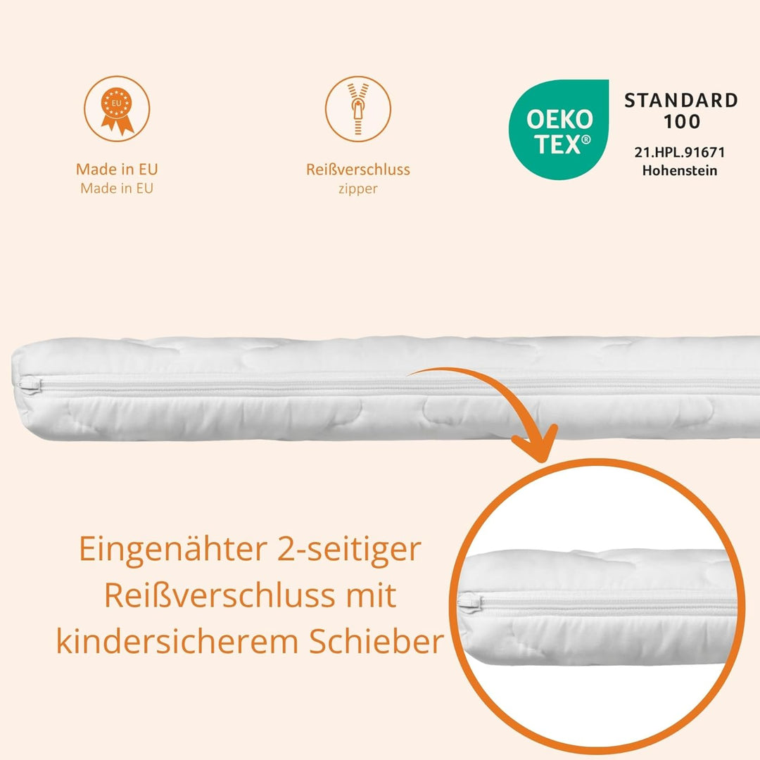 sleepling Laufgittermatratze, Babymatratze Laufstall, Made in EU,100, Bezug waschbar 60 Grad