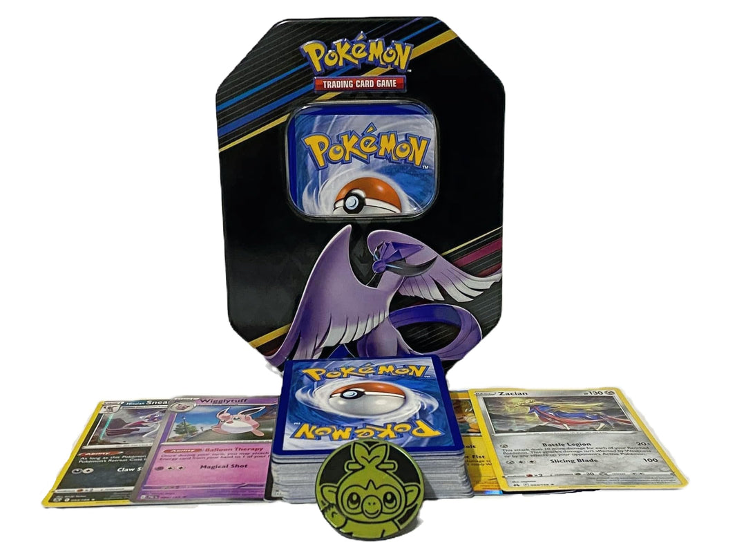 Pokemon-Starter-Pack, 50 Karten, inklusive Hologramm- und seltene Pokomen-Karten, inklusive Dose