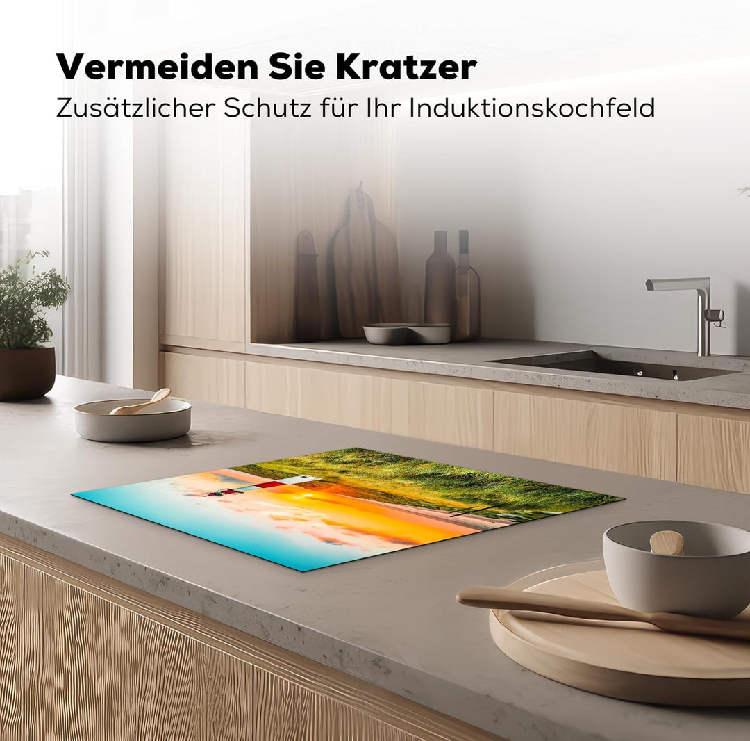 Herdabdeckplatte Einteilig Herdabdeckung Abdeckplatte für Ceranfeld Abdeckung Induktionskochfeld Auf
