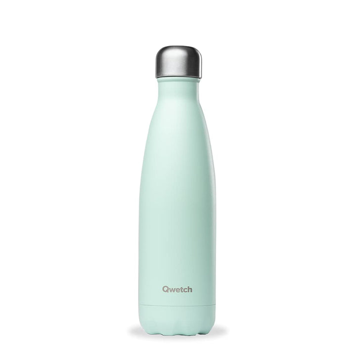 QWETCH - Isothermische Originals Flasche - Pastel Grün 500ml - Nomadische Edelstahlflasche - 24h Kal