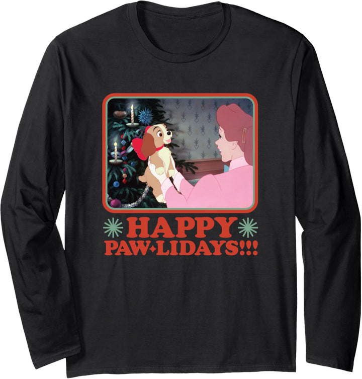 Disney Lady and The Tramp Puppy Happy Paw-Lidays Langarmshirt
