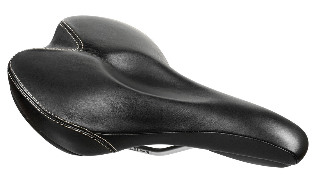 ergotec Ledersattel Comfort Stahlgestell L Schwarz, L Schwarz