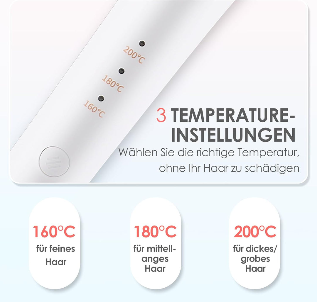 AraSyleon Automatischer Lockenstab Bidirektional | 32mm 3-Temp 30s Aufheizen | Ionen & Anti-Verbrenn