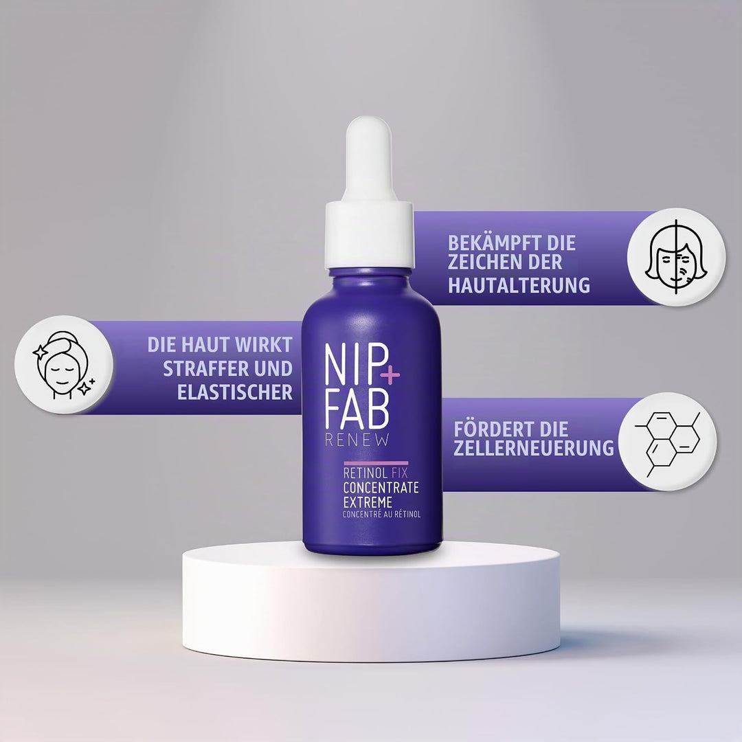 Nip+Fab Retinol Fix Concentrate Extreme 10% - Next-Generation Solution for Youthful Skin with Time-R