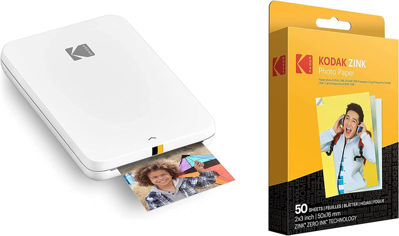 KODAK Step Slim Mobiler Sofortbilddrucker – Drucken Sie kabellos Fotos im Format 5,1 x 7,6 cm auf Zi