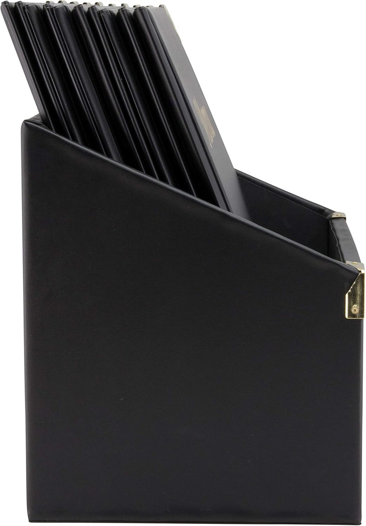 Securit MC-BOX-BRA4-BL Speisekartenumschläge in einer Box, Basic-Reihe, A4, Schwarz Box A4 Schwarz,