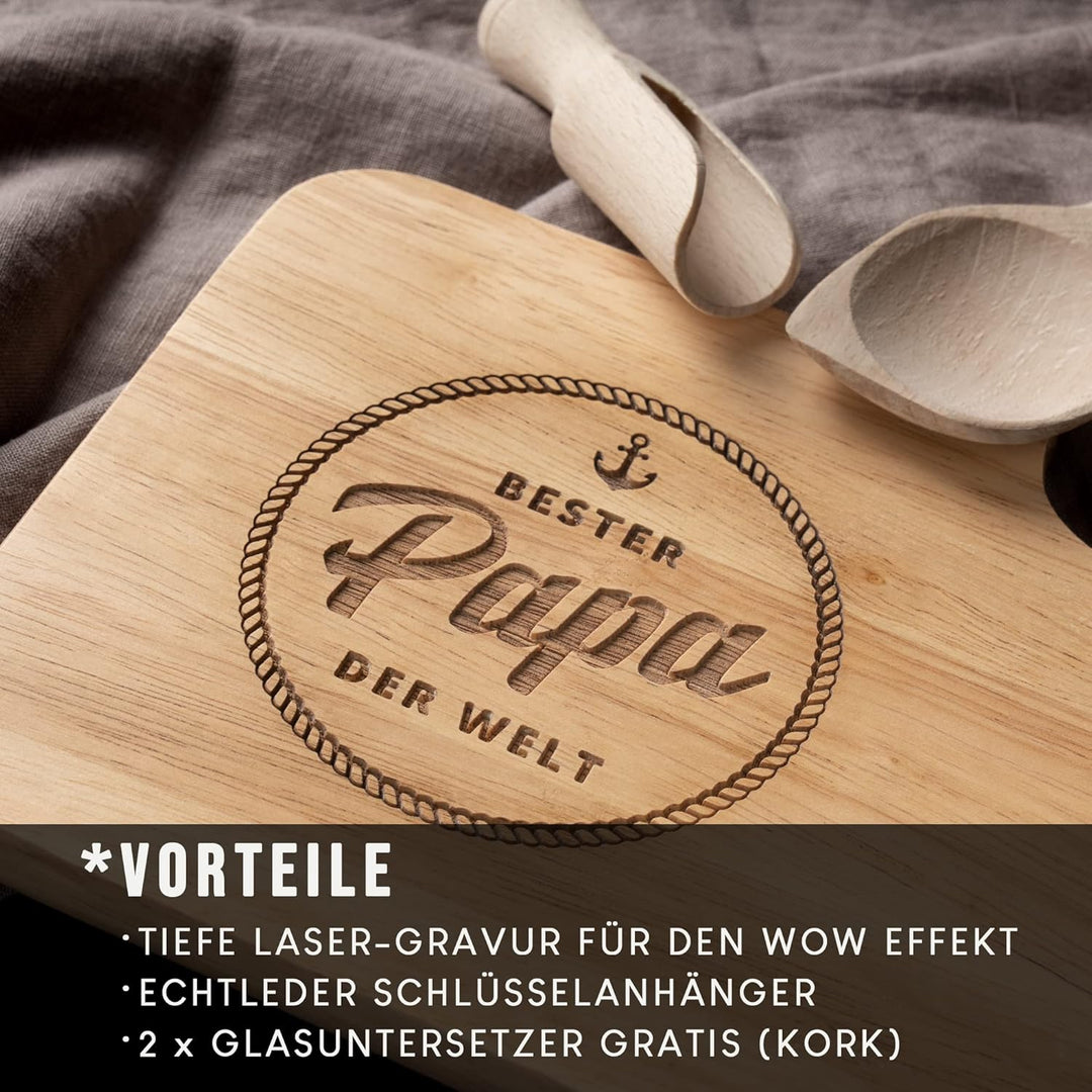 kupi Geschenke für Papa Geschenk | Weihnachtsgeschenke für Papa Geschenkset Frühstücksbrettchen | Be