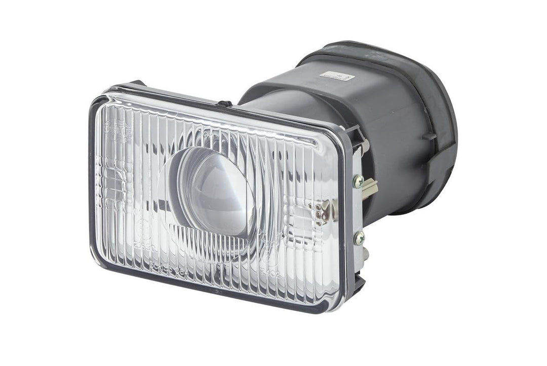 HELLA - Halogen/DE-Scheinwerfereinsatz, Hauptscheinwerfer - 12V - rechteckig - Einbau - Lichtscheibe