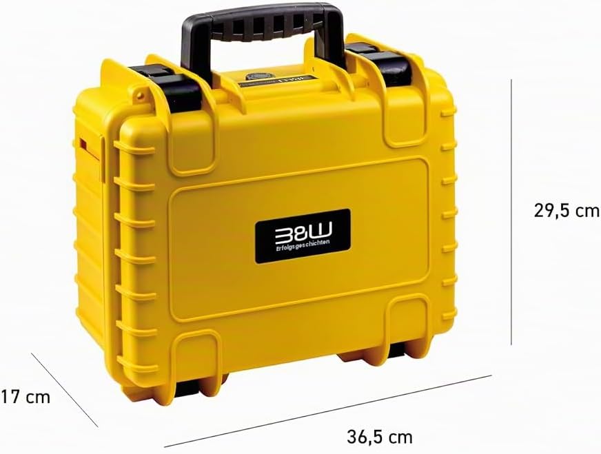 B&amp;W Transportkoffer Outdoor - Typ 3000 - Gelb mit variabler Facheinteilung - wassserdicht nach IP67